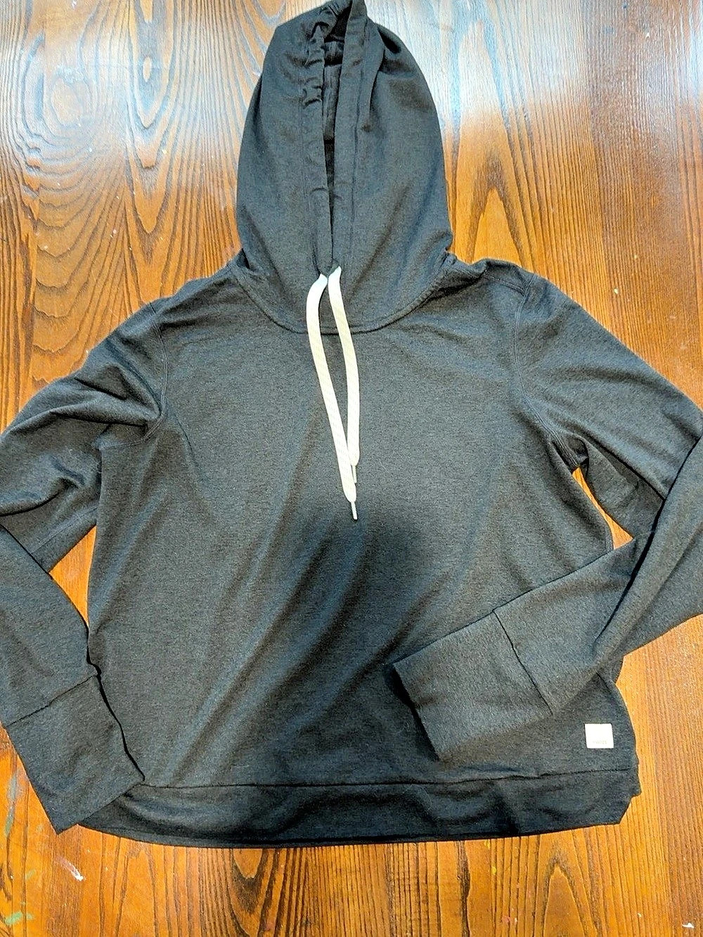 Vuori Halo Essential DreamKnit Hoodie Black Heather Size S